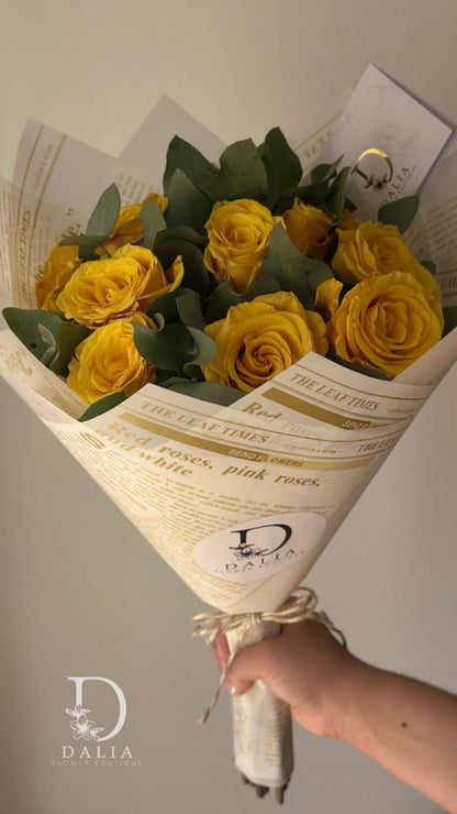 Reina de Corazones Rosas amarillas